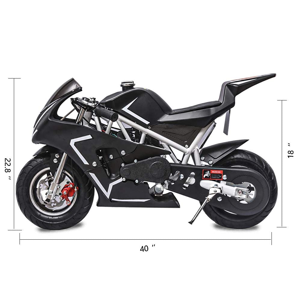 FRP Mini Gas Pocket Bike 01 On 40cc 4 Stroke, Support Up to 165 lbs