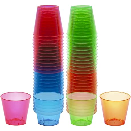 Party Essentials Hard Plastic Disposable Shot Cups