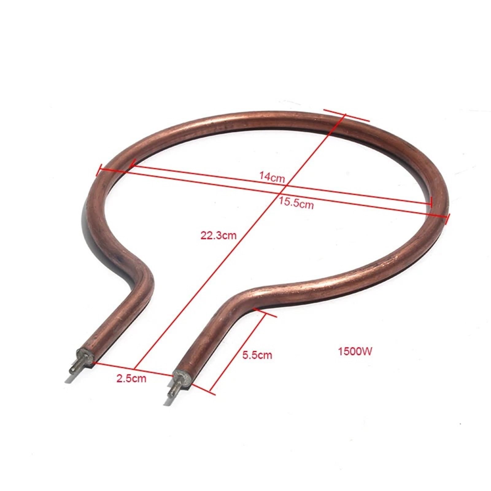 220 V Kupfer kreisförmiges Luftheizelement 1500 W 8 mm hohe Leistung 17,7 x 22,5 cm 16,7/15,3 1 Stück(15.5x22.3CM)