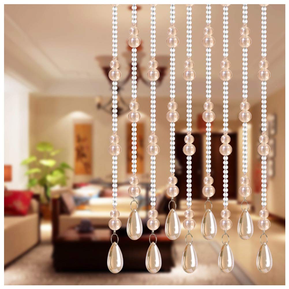 Generisch Perlenvorhang aus Kristallglas, Hängepaneel für Wohnzimmer, Schlafzimmer, Fenster, Hochzeitsdeko, Sondergröße, 16 Größen (Größe: 36 x 59 Zoll)