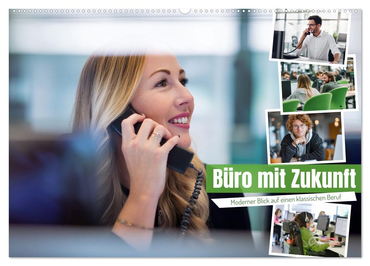 CALVENDO - Büro mit Zukunft (Wandkalender 2027 DIN A2 quer), Monatskalender: om strukturierten Arbeiten mit Zahlen bis zur smarten Kommunikation im Team – hier treffen Organisation, Technik und Verant