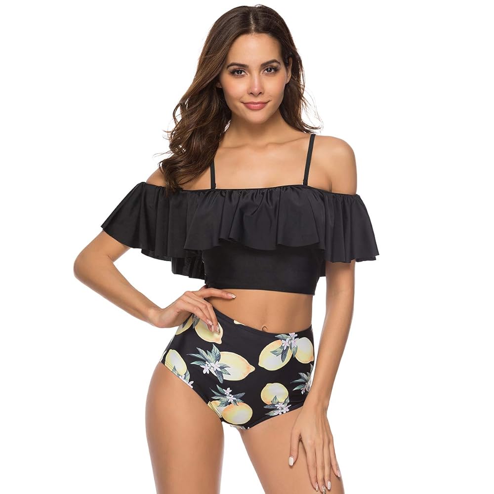 Amazon.com: Women Bikini Swimsuit Two Piece Off Shoulder