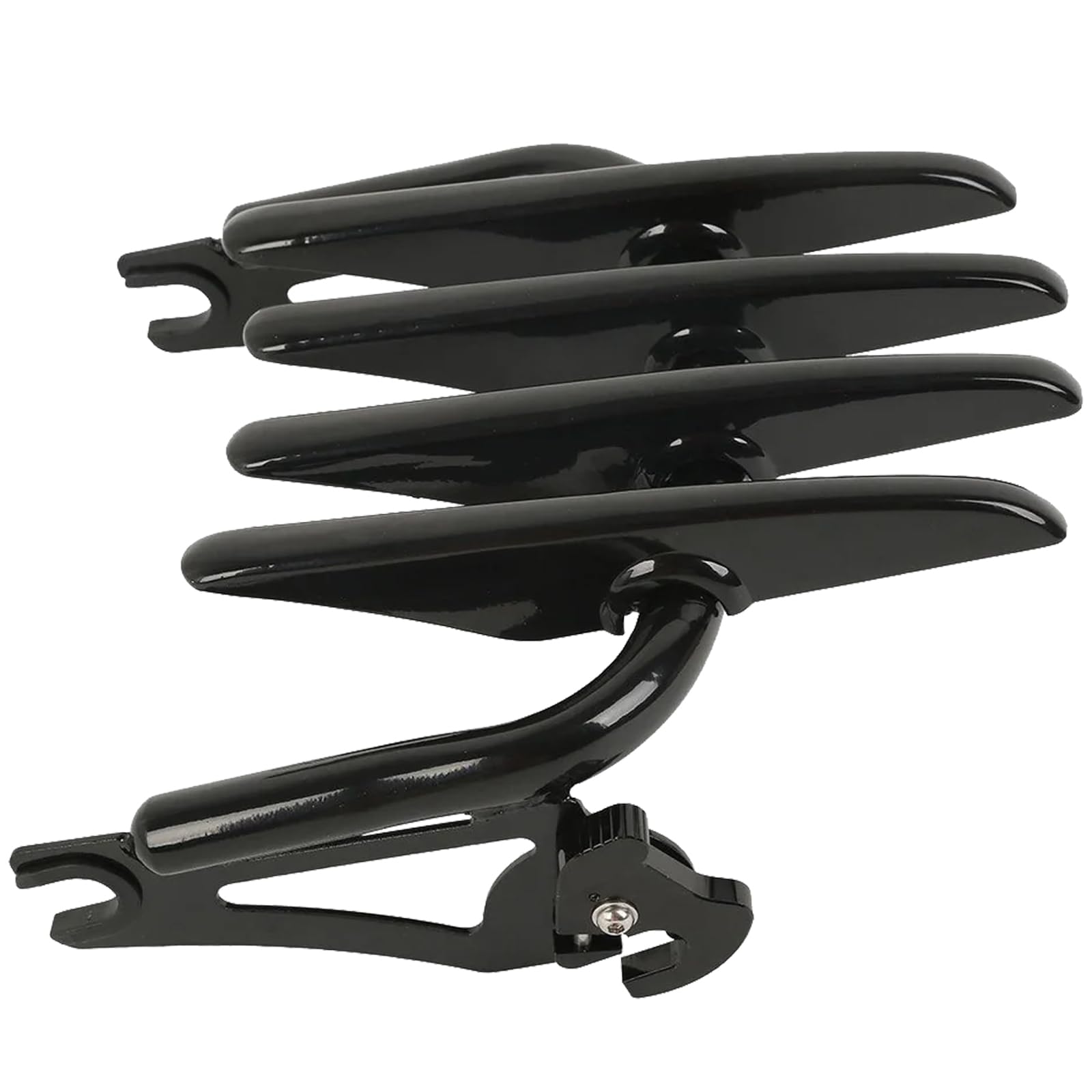 Abnehmbarer Two-Up Gepäckträger passend für Harley Touring Baujahr 2009-2026 CVO Road Glide Street Glide Road King Electra Glide Ultra Limited, Schwarz