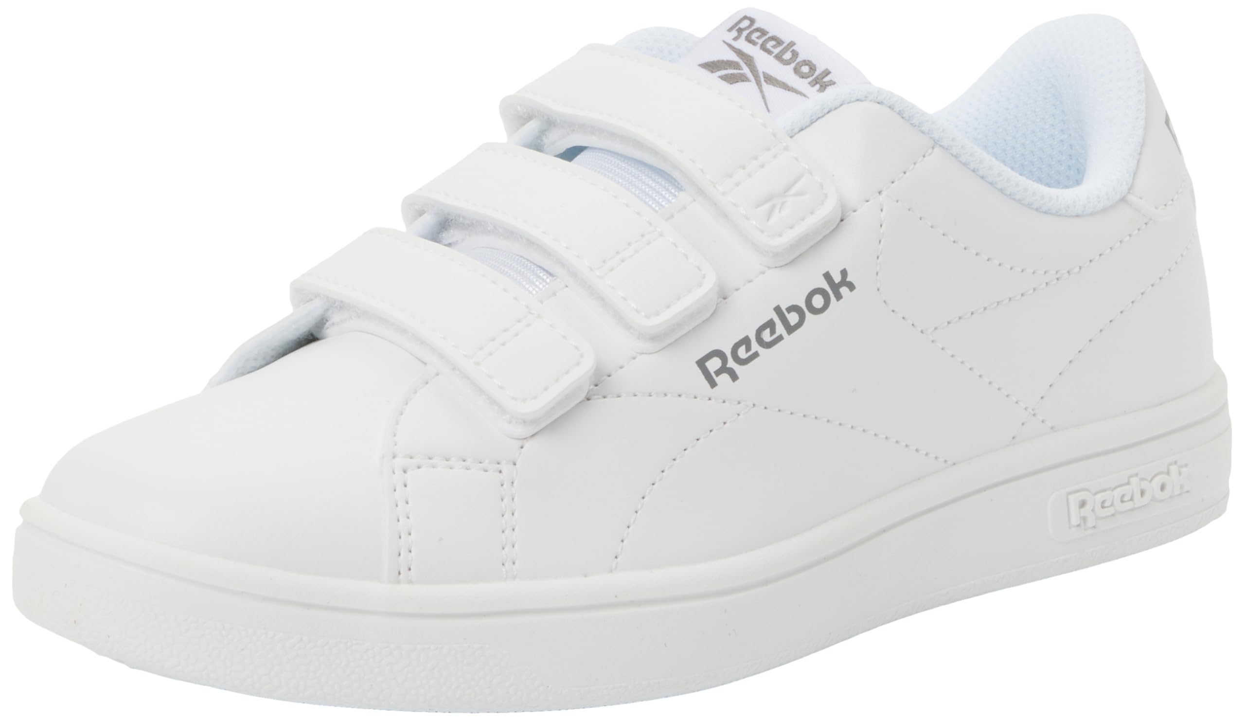 Reebok Unisex Child Short Clean Hook & Loop Straps, White White Grey4, 14 UK