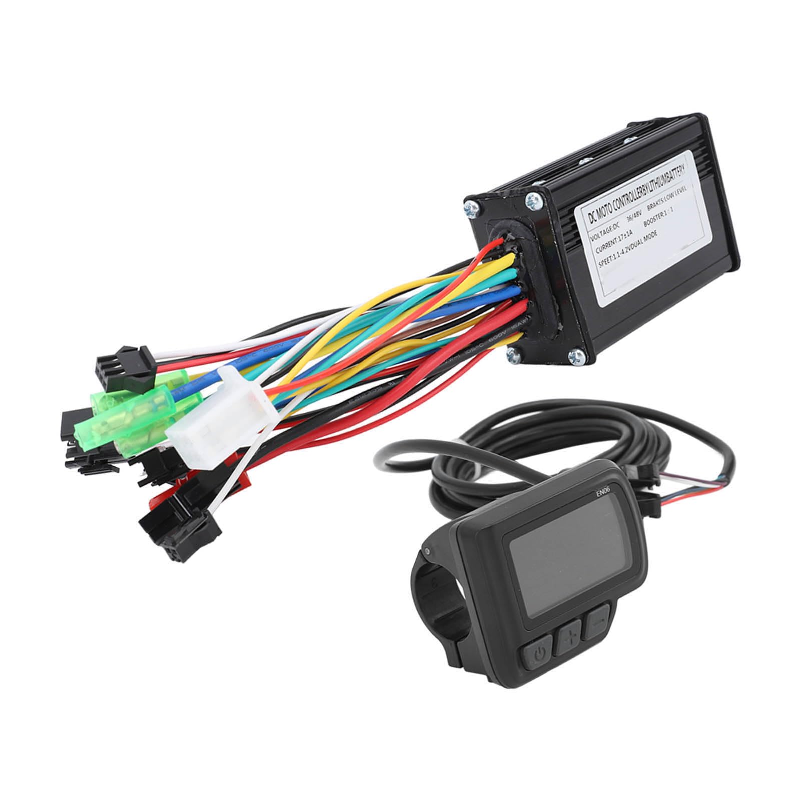 Controlador eléctrico 36V 48V 17A, kit de controlador de velocidad de panel, controlador de tres modos para motor de 250W 350W, con carcasa de metal y panel ABS para scooter