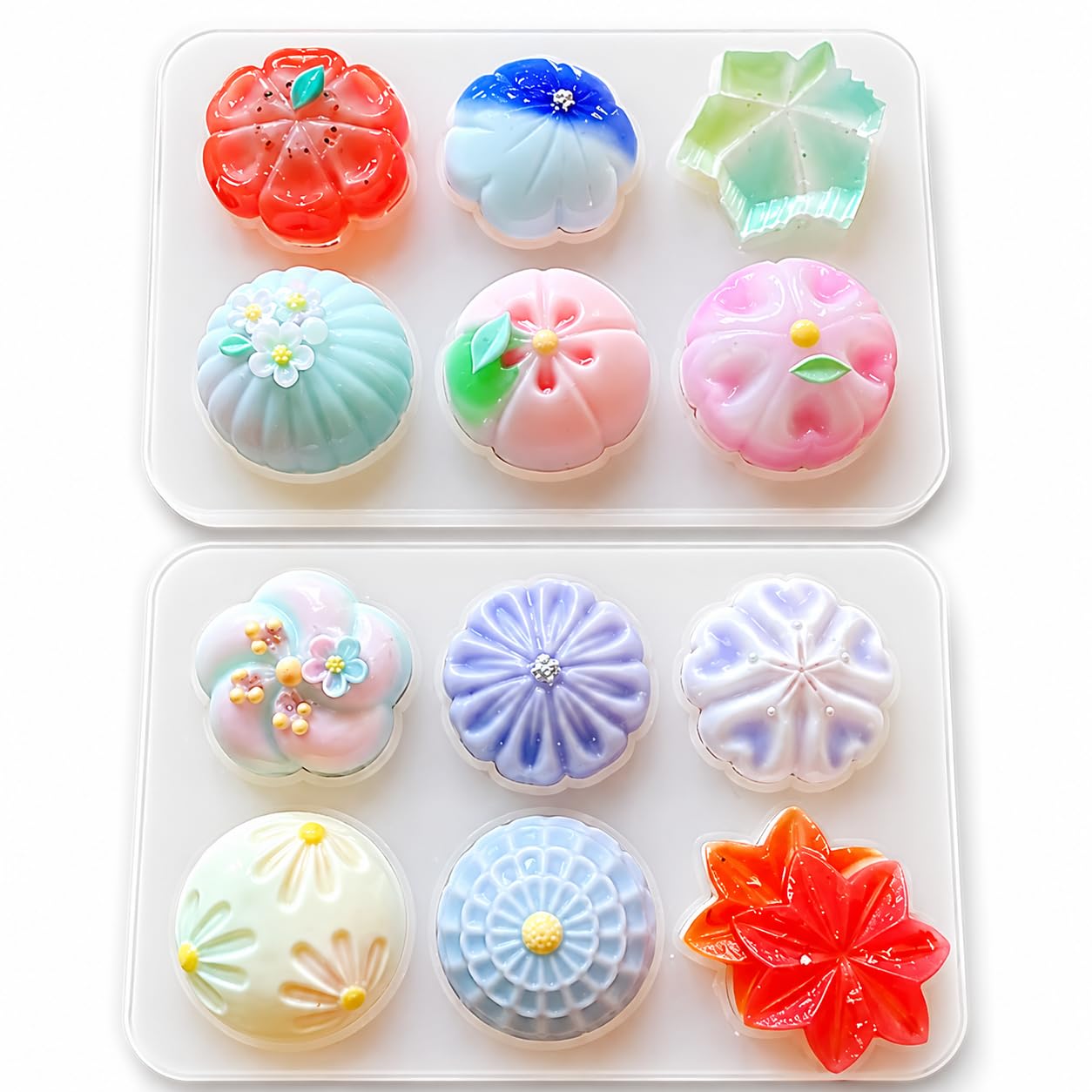 Amazon.co.jp: 【Ever garden】和菓子形 花 葉 シリコンモールド