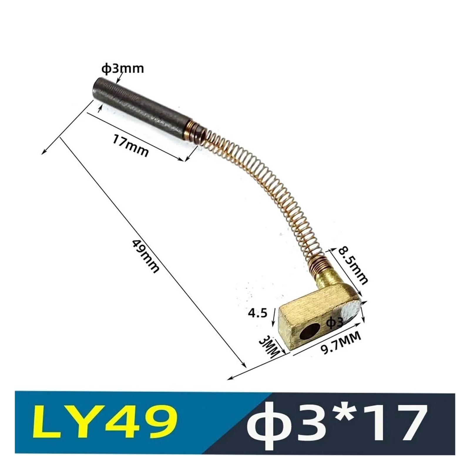 2 sztuki LY49 szczotka węglowa do wrzeciona - NAK076B NCBZ szczotka węglowa do półprzewodnikowej maszyny do cięcia (LY49)