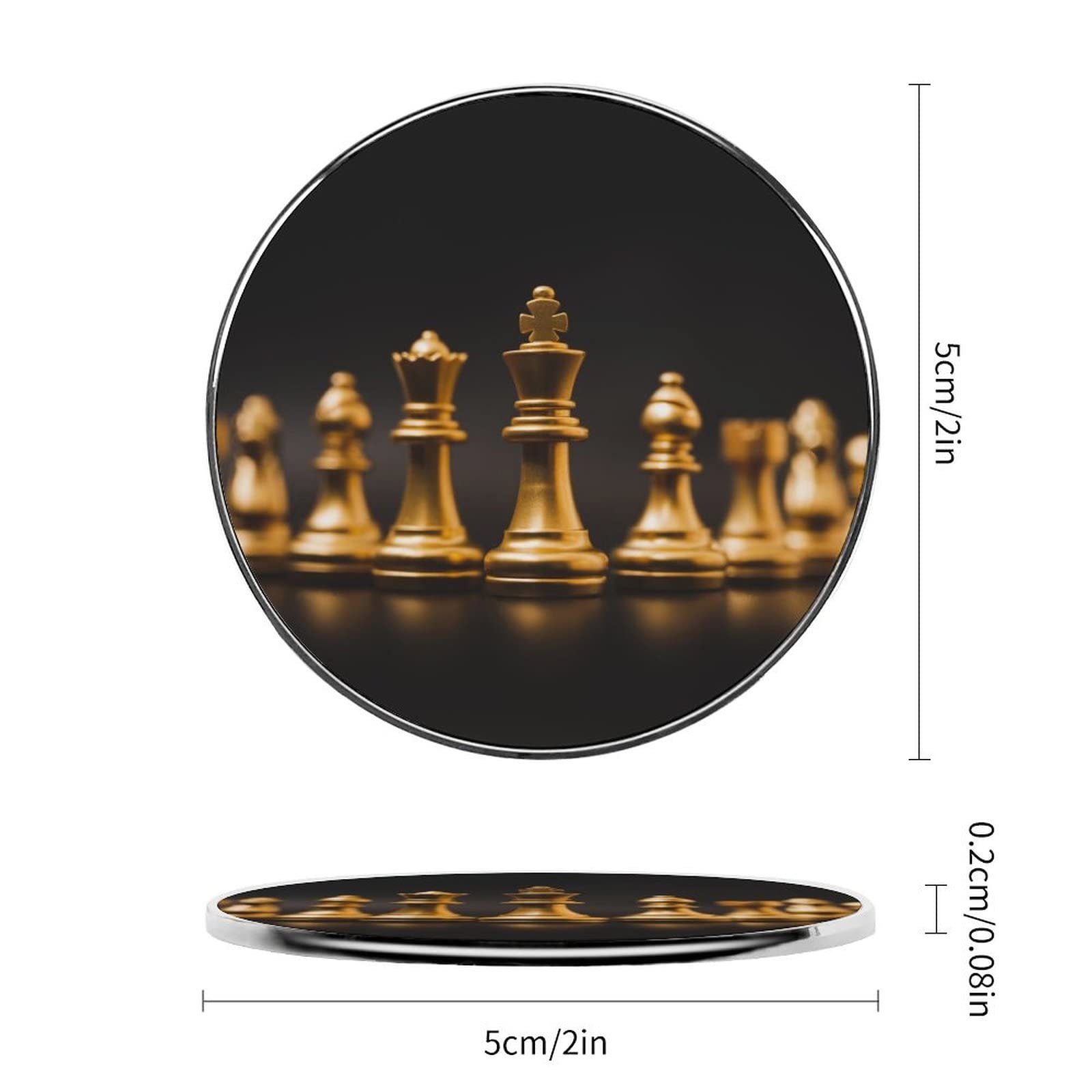 Kraftheld Schach-Magnete 6er Set - Bunte Kühlschrankmagnete Als Deko & Geschenk