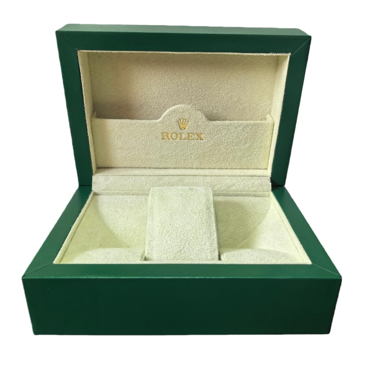 Boîte Protection Montre Cuir Vert Coffret Bois Emplacement Unique Organisateur Rangement Bracelets Précieux pour Rolex Cosmograph Daytona