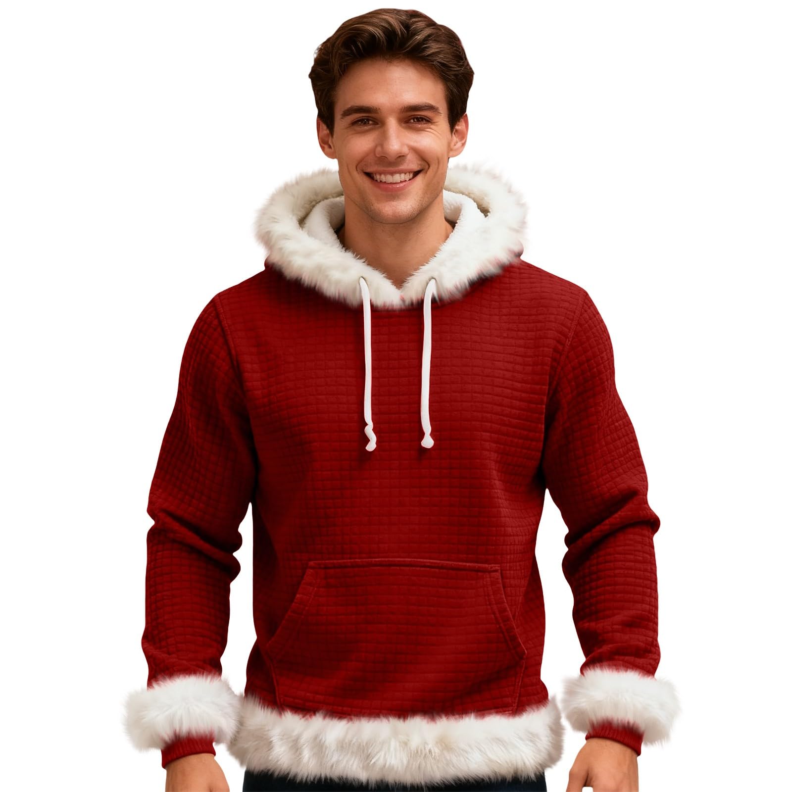 Chaqueta Verano Hombre Sudadera con Capucha De Forro, Estilo Oversize, Tallas Grandes, Manga Larga, Casual, Ideal para Invierno. L (Red, XXL) Gimnasio Softshell Ropa Playa Grandes