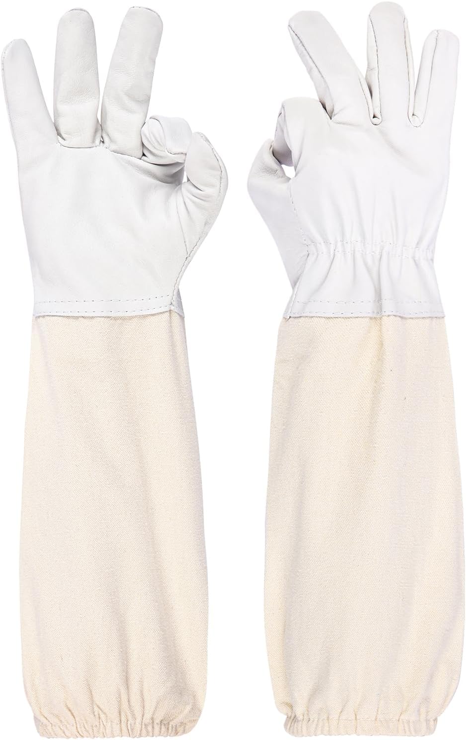 Bee Gloves Goatskin Beekeeper Gloves Long Cuffs Hive Work Gear