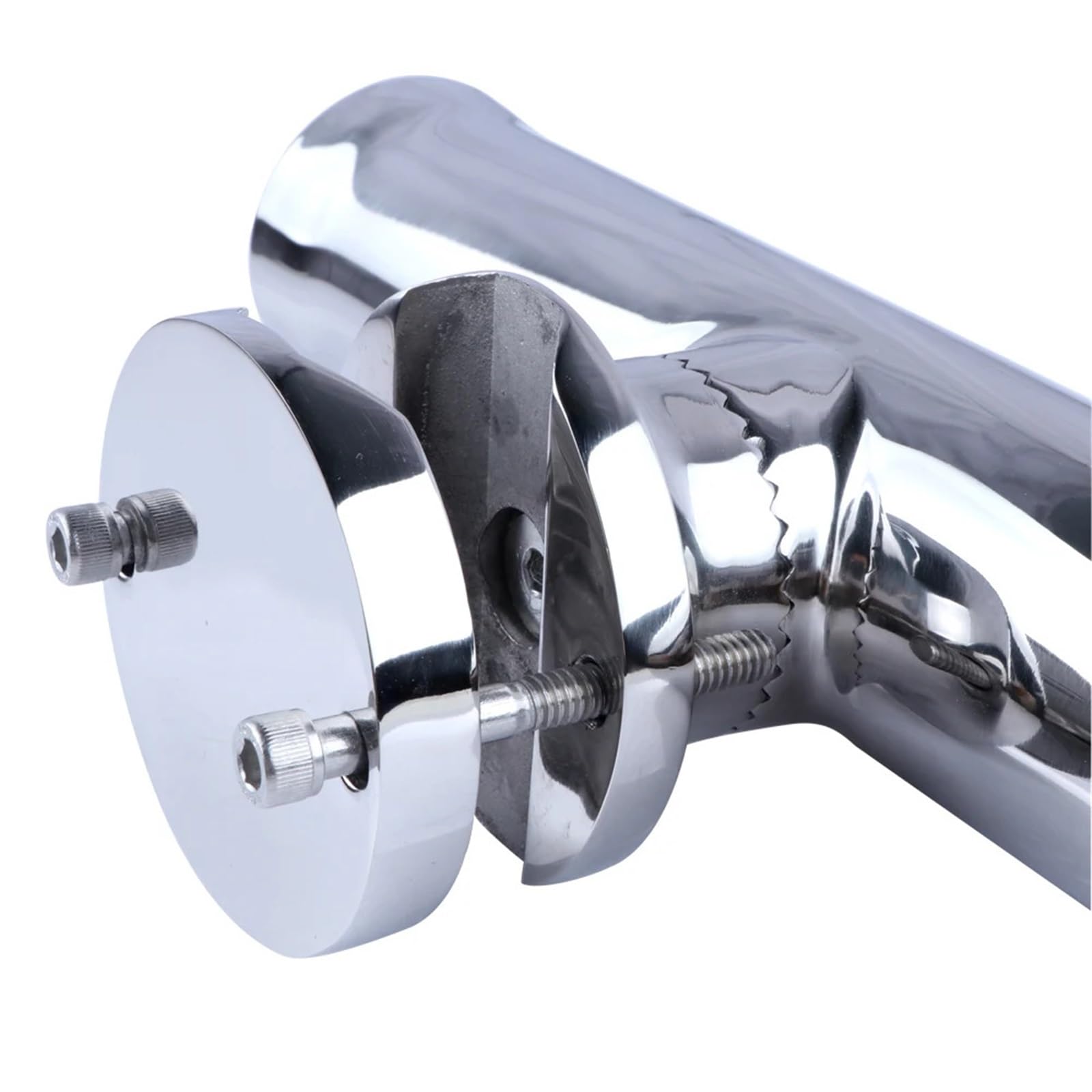CañEros para Barco Abrazadera for caña de Pescar for Barco, Soporte Ajustable Acero Inoxidable for Tubo Aparejos Pesca 1-1/4 "a 2", 2 uds