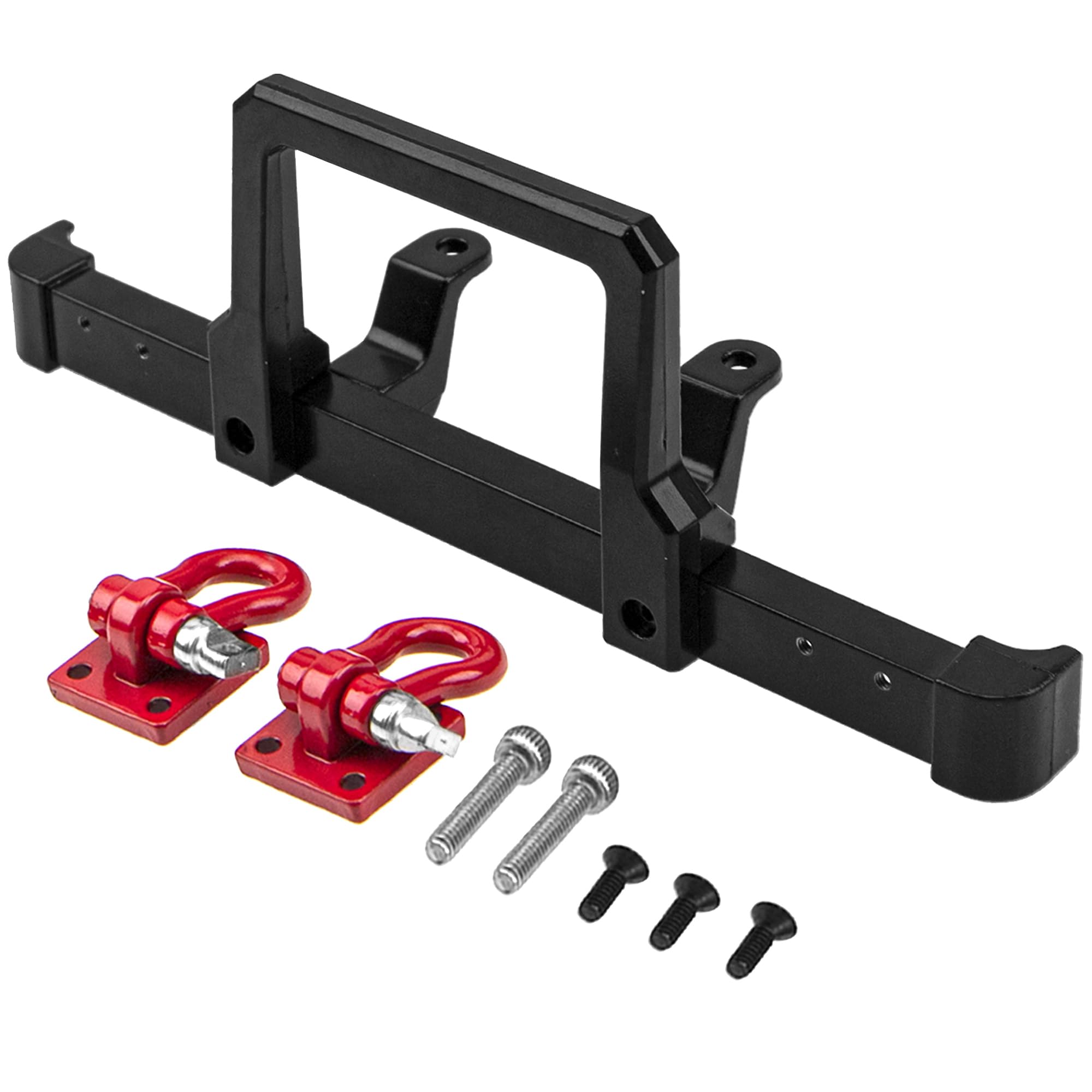 Share Goo Metal Front Bumper Bull Bar with Hook Upgrade Parts Compatible with MN Models MN D90 D91 MN99 99S Defender 1/12 4WD RC Car