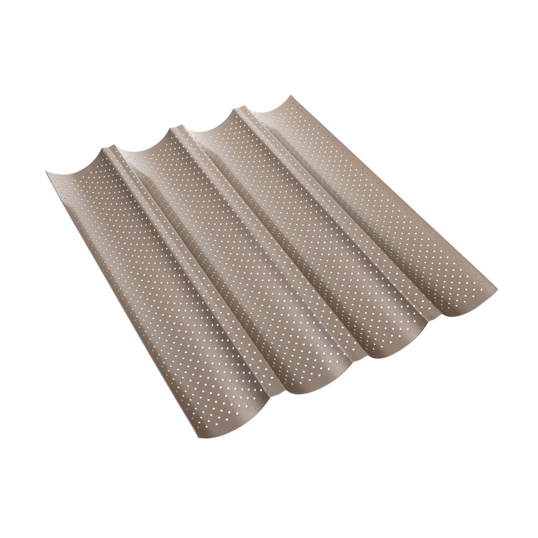 LABRIMP Molde Ranuras para Acero Francés Hornear de Carbono Pan al Diseño de 4 Antiadherente Resistente al Calor y Adecuado para Horneado Diario de Baguettes y Pan Integral