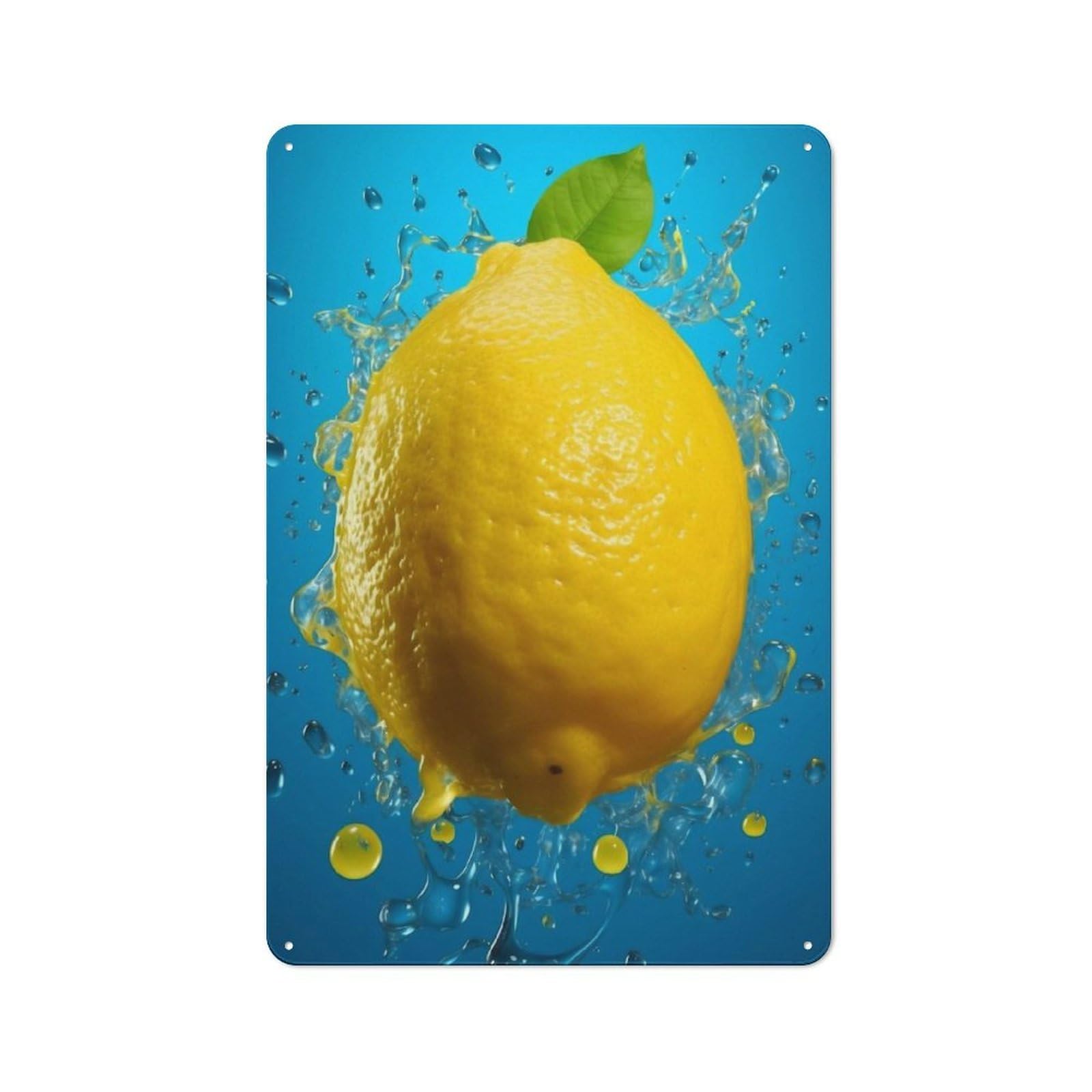 Tin Wall Plaque 30x20cm with Funny Lemon for Man Cave Or Games Room, A Housewarming Gift for Leisure-room Decor Enthusiasts