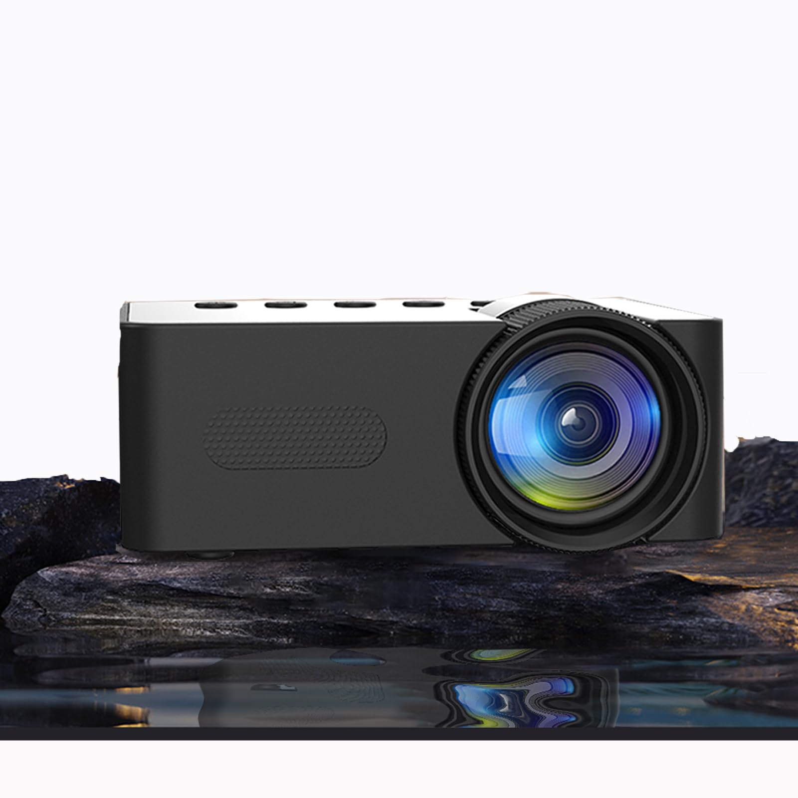 Mini projecteur sans fil pour smartphone avec haut-parleur intégré et port USB