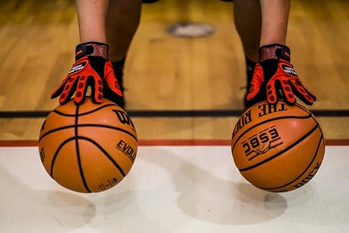 Miniatura 3 de Ball Hog Gloves (Factor X de manipulación de bolas antiagarre ponderado (ayuda de entrenamiento de baloncesto)
