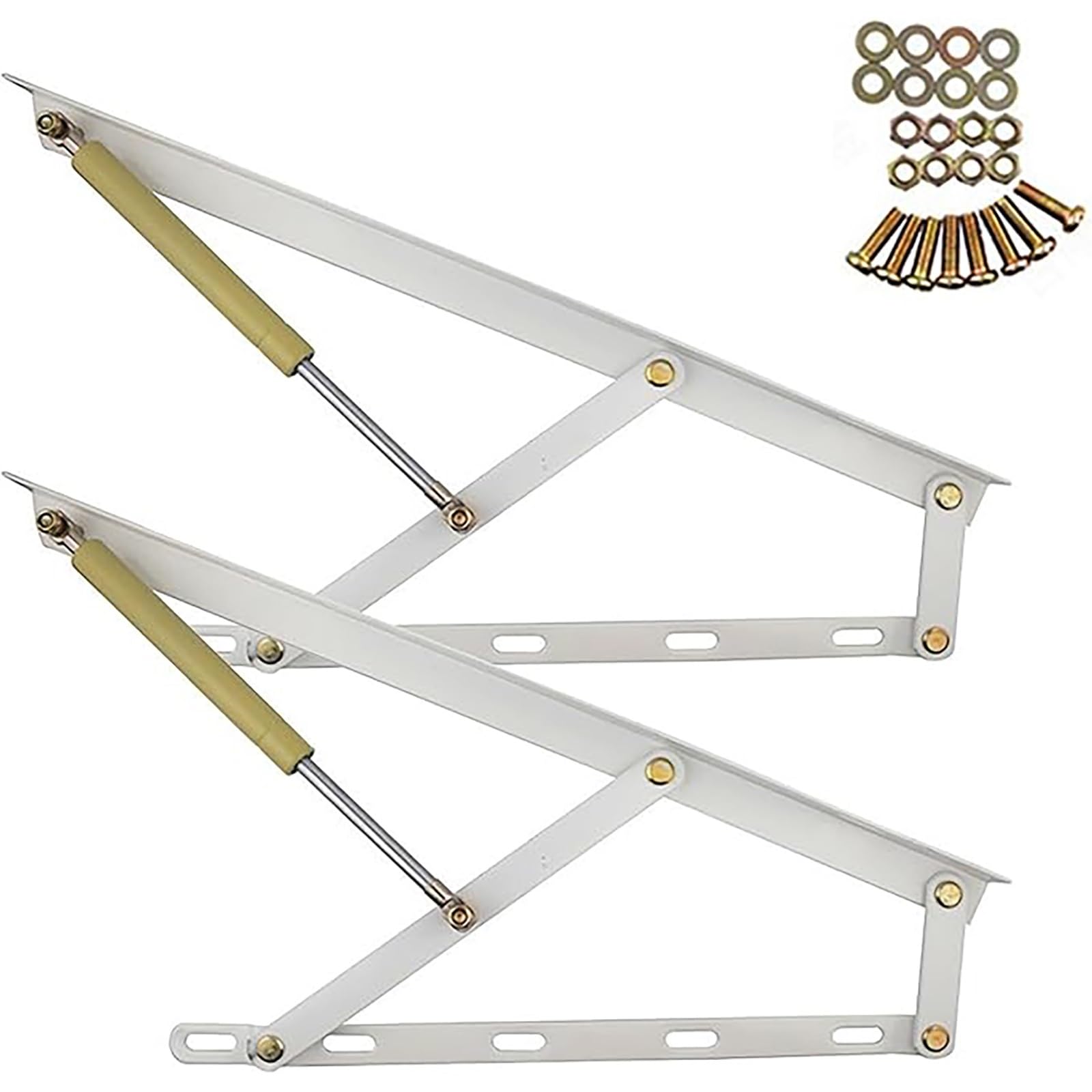 DFGHNBVC Heavy Duty Bed Lift Mechanism Kit With Gas Springs For Enhanced Storage Bed Functionality,White-1500Mm