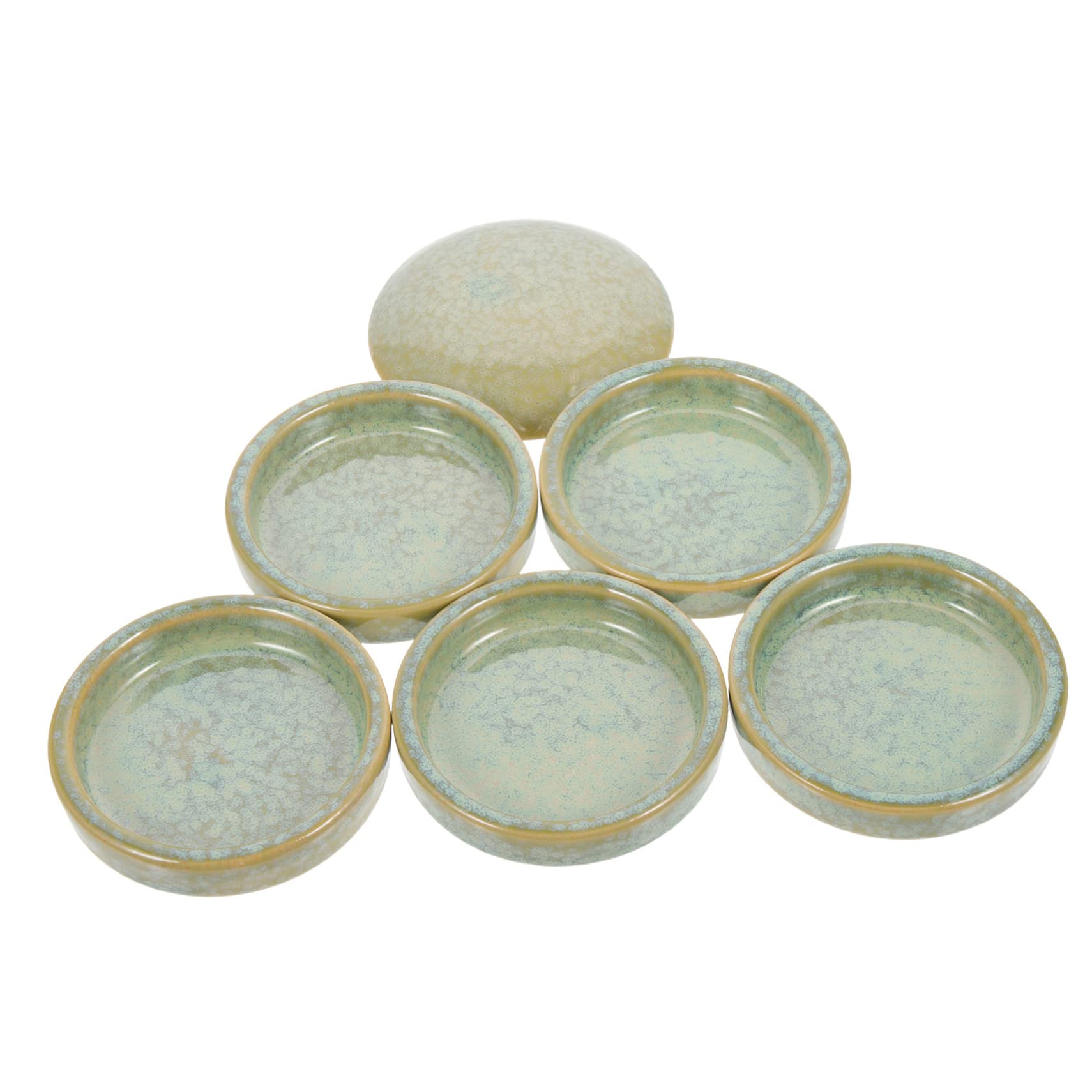 SHINEOFI Palette de Peinture Céramique Empilable pour Couleurs avec Plateau de Mélange et Support pour Artistes Pratique pour Aquarelle