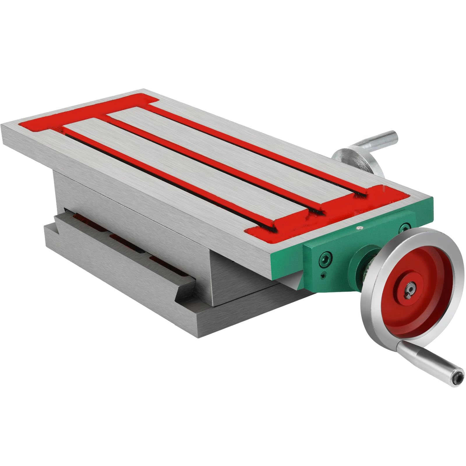 Happybuy Milling Table 17.7×6.7Inch Compound Slide 30KG Multifunction Worktable 2-Axis Cross Milling Machine 4-Way for Drill Stands Bench