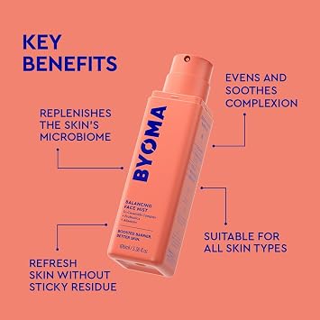 BYOMA Balance + Hydrate Trio, Moisturising Gel Cream (50ml), Balancing Face Mist (100ml) and Hydrating Serum (30ml), Balance, Soothe and Refresh Throughout the Day, for All Skin Types
