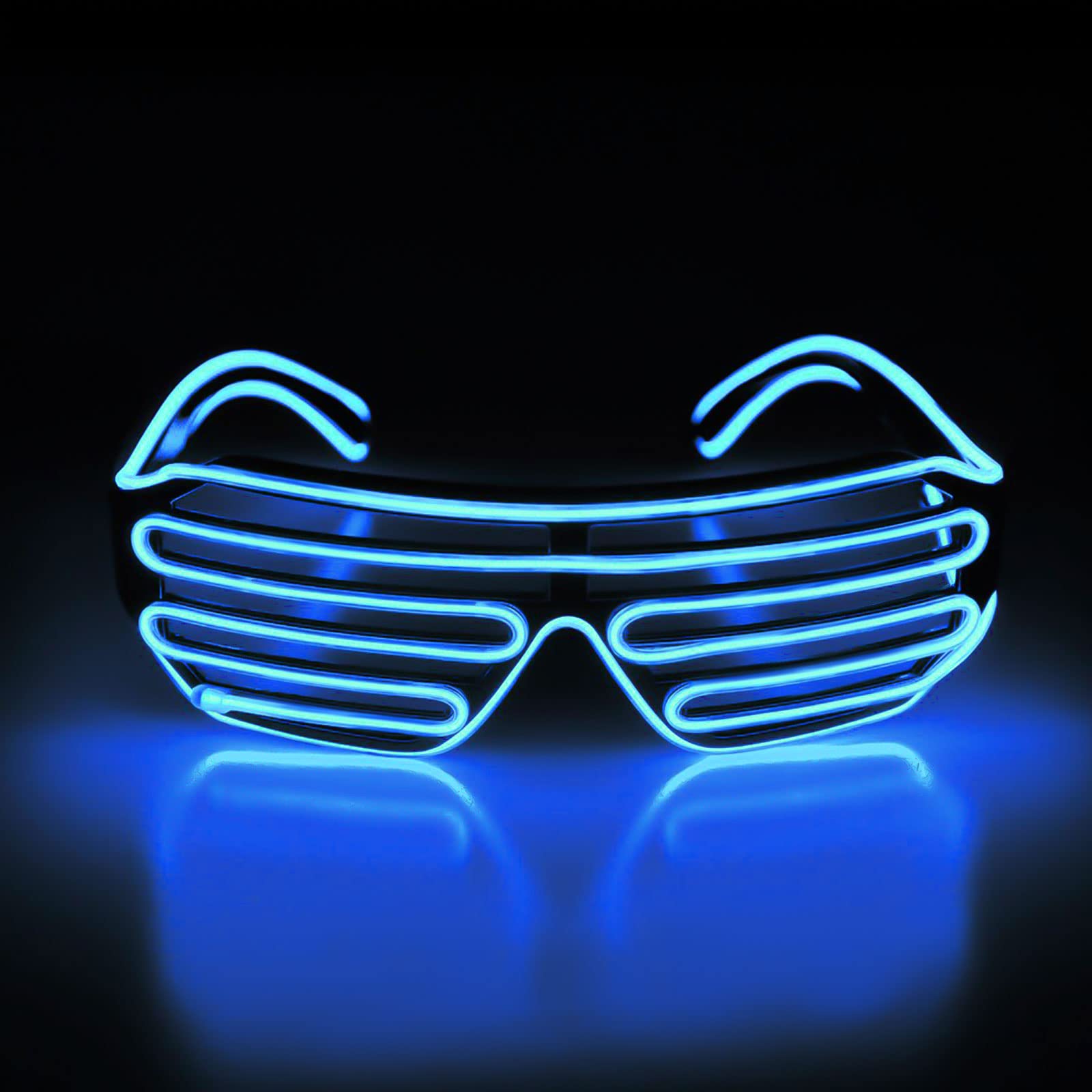 Led Glasses Glow Shutter Rave Neon El Wire Light Up Flashing