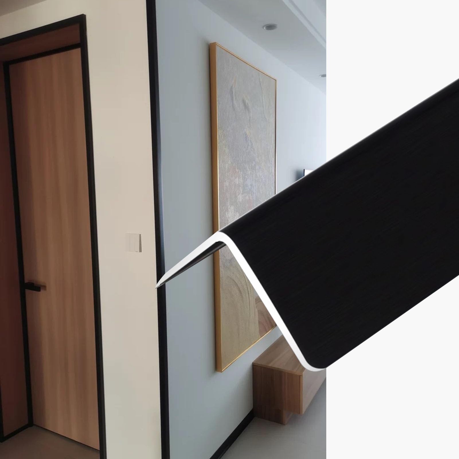 Protector de esquina de pared de aluminio, 70, 90, 120, 150 cm, tira de protección de borde largo con respaldo autoadhesivo, parachoques de seguridad de borde para G, color 5, longitud 140 cm