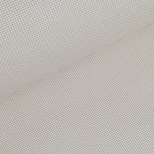 Image of 19 inch x 28 inch 14CT Counted Cotton Aida Cloth Cross Stitch Fabric (Light Beige)