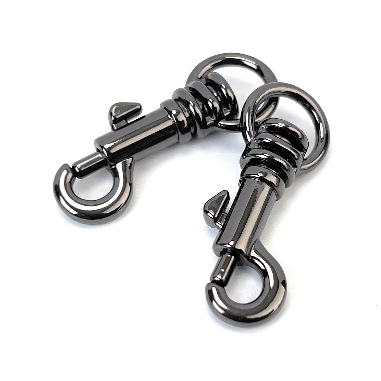 VersaKits 10 Pcs Small Trigger Clips 3/8 Inch Gunmetal Black Heavy Duty Swivel Snap Hooks Pet Buckle Spring Clasps for Leash Lanyard Keychain