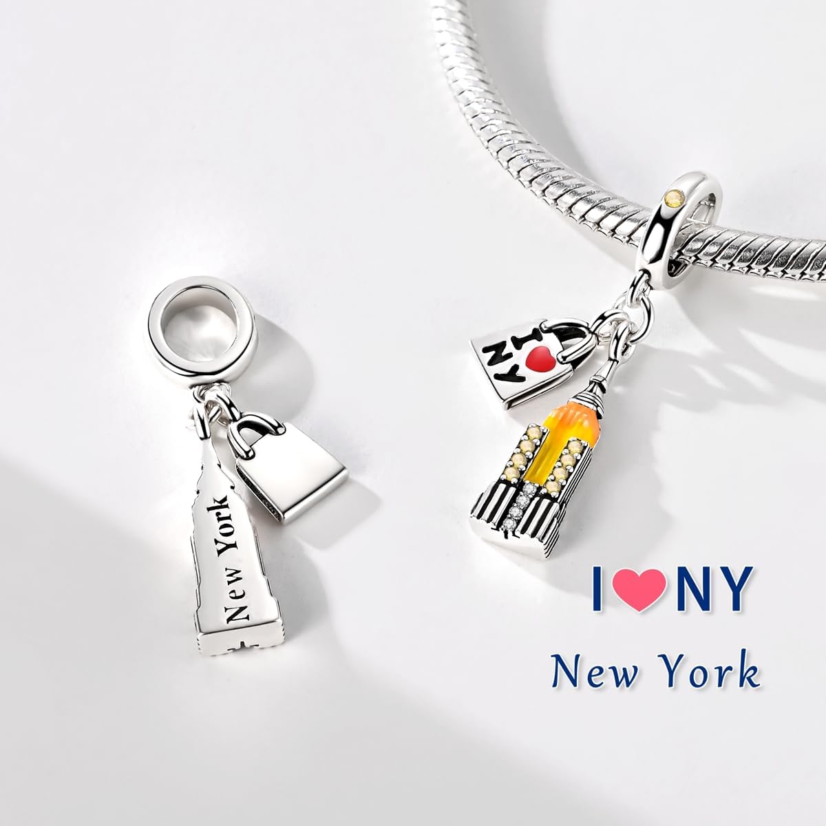 S925 Sterling Silver Charm Fit for Pandora Bracelet Original Pendant Bead Gift for Her - Image 3