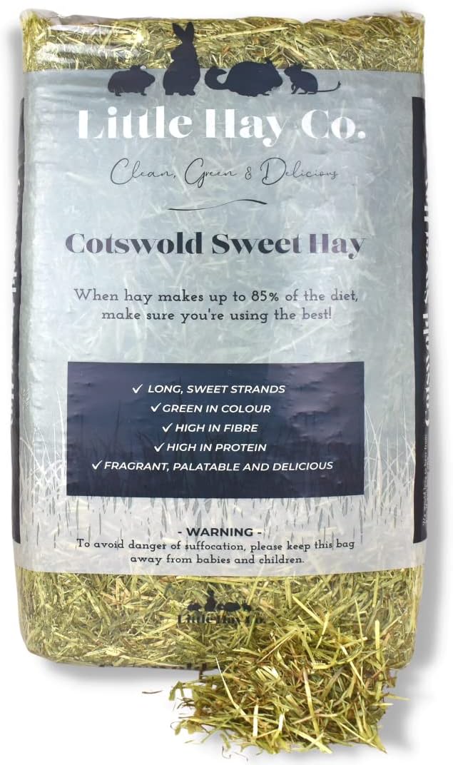 Cotswold Sweet Hay Dust Extracted 4kg Bale Rabbits, Guinea Pigs