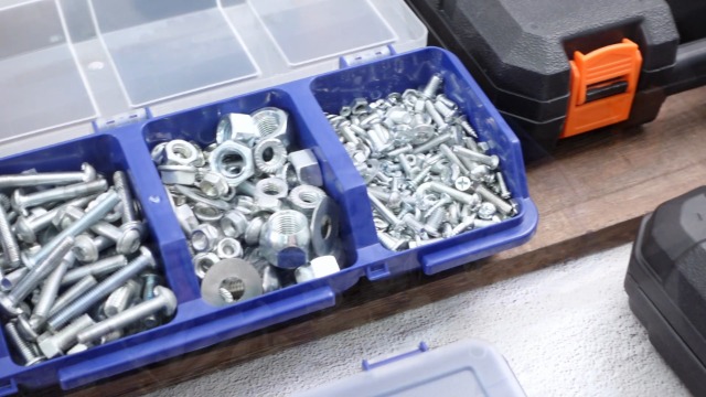 Hushee 4 Pcs Screw Organizers and Storage Bins with Locks