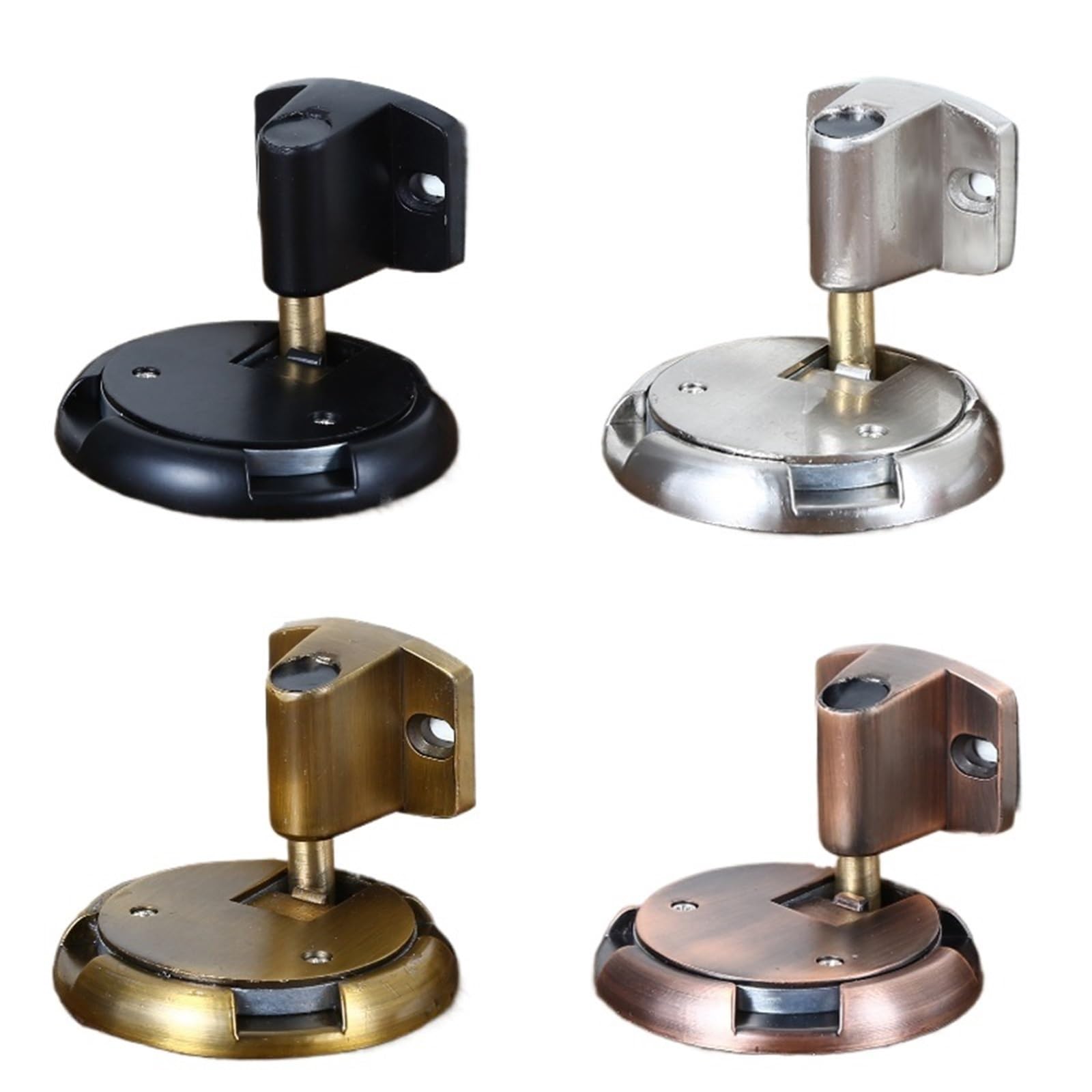 1pcs Mechanical Doorstop Nail-Free Sticker Zinc Alloy Door Stopper