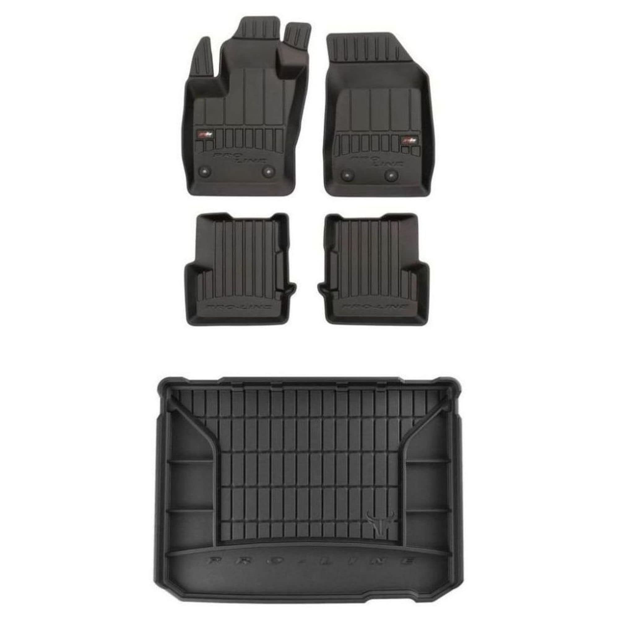 MOTOS Set di tappetini in gomma e tappetini per il bagagliaio per Jeep Renegade dal 2014 Migliorare il comfort di viaggio con tappetino antiscivolo auto 3D- tappetini per tutte le stagioni auto, prote