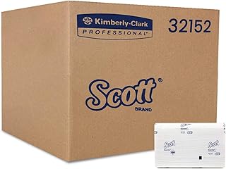 32152 Kimberly-Clark Scott Essential Multi Fold Hand Towel - M Fold Towel - 40 Packs X 150 Sheets - White Folded Towel Sheets 21 Cm X 20 Cm