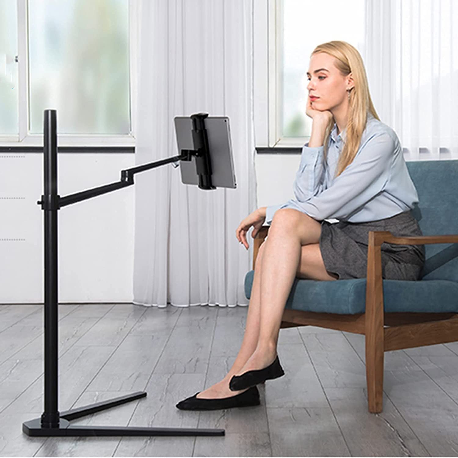 Soporte para teléfono móvil, Soporte Perezoso Adecuado para mo Soporte de Piso Multifuncional, Adecuado para Soporte de teléfono móvil de 4-14 Pulgadas Soporte de rotación de inclinación Ajustable en
