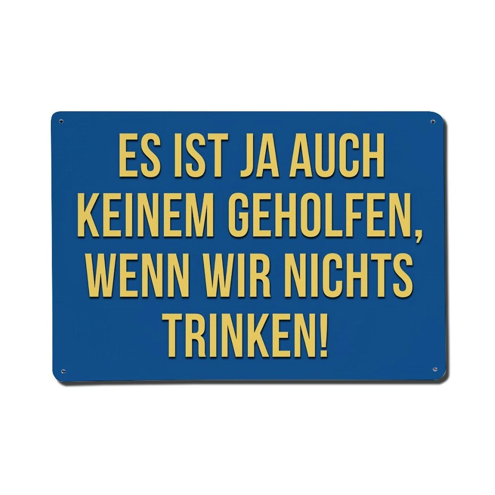 Enderetf Vintage It Hasn't Helped Anyone Either If We Don't Drink Tin Sign Metal Poster, Home Bar Garage Man Cave Cafe Indoor & Outdoor Wall Decoration 8X12inches