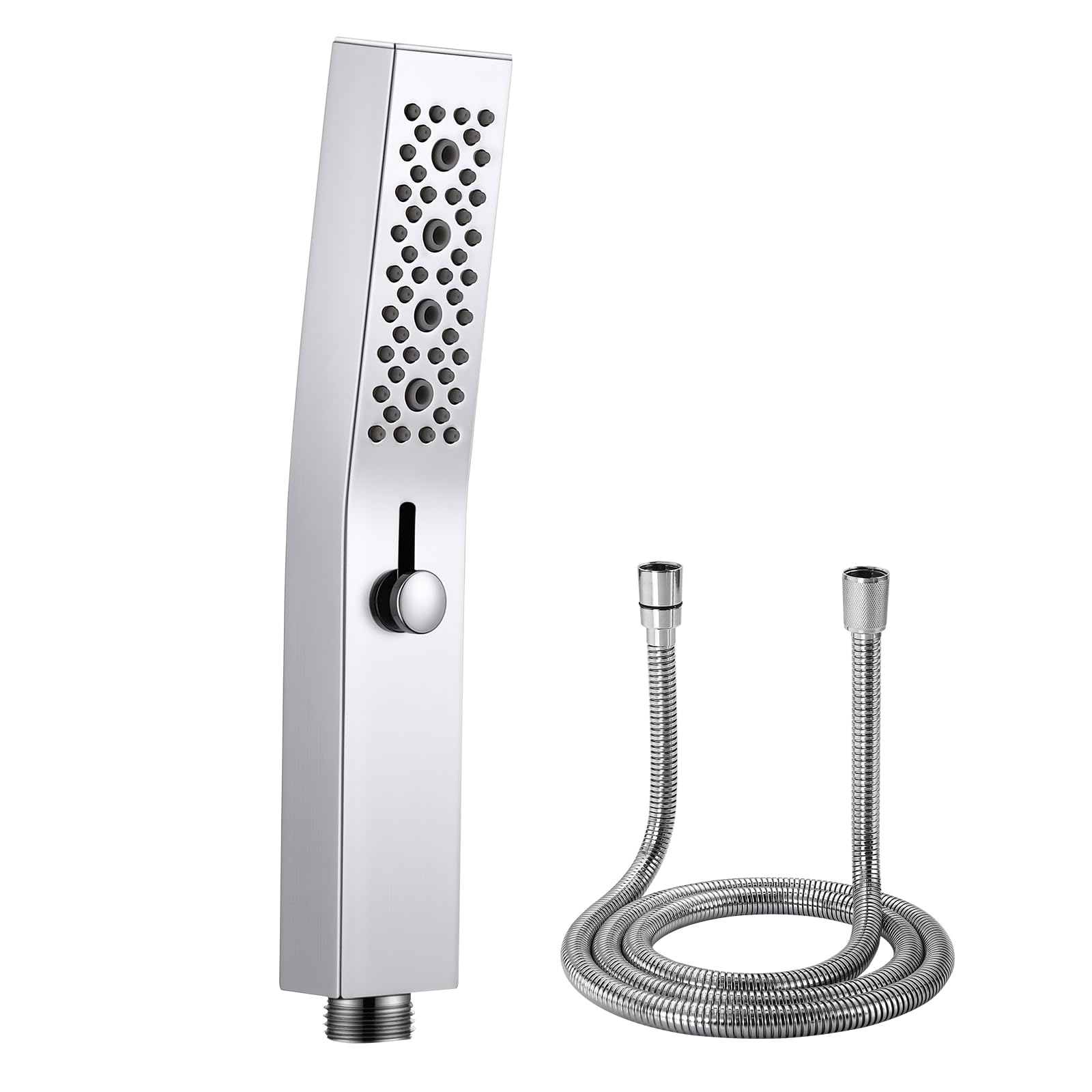 Hardivalue All Metal Handheld Shower Head Built-in Power Wash Mode, with 70 Inch Stainless Steel Shower Hose Extra Long Chrome, Slide Adjustment Mode, Chrome