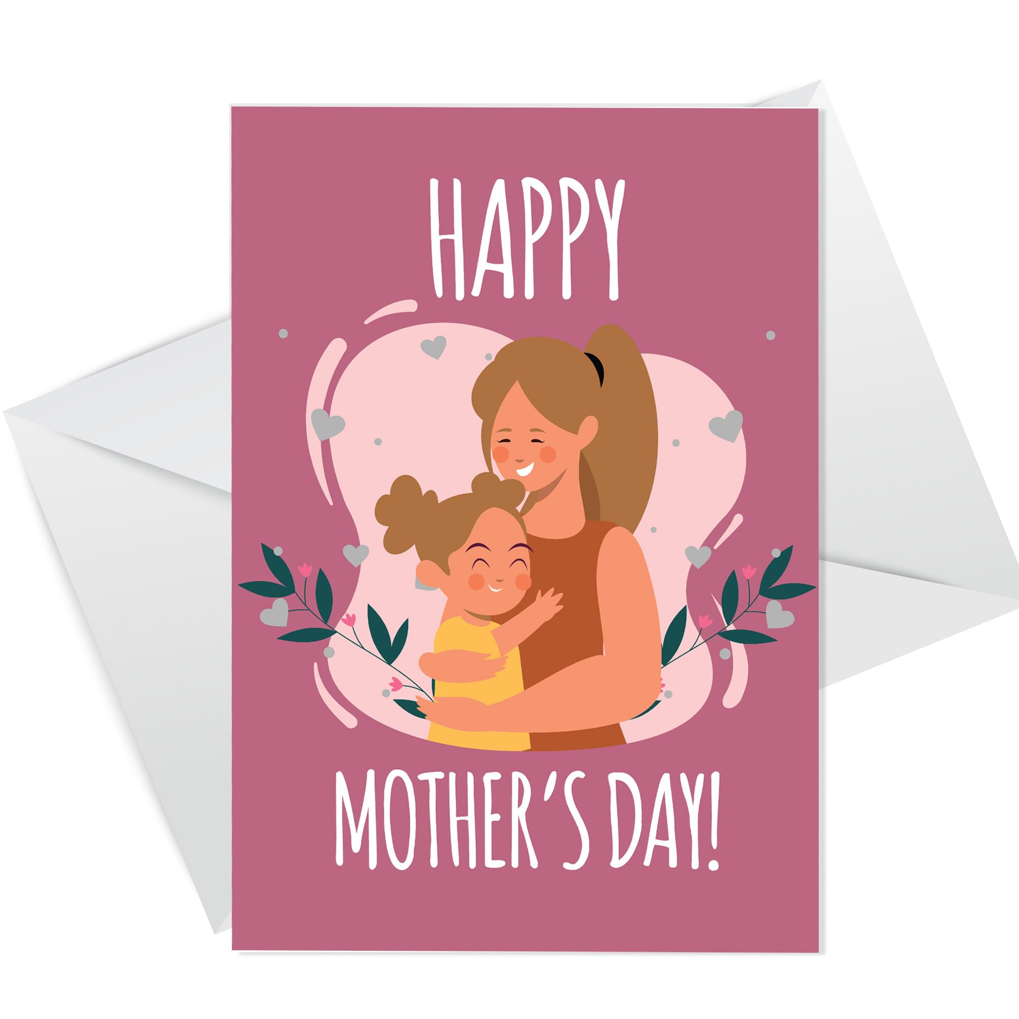 RED OCEAN Mothers Day Cards For Mum, Mothers Day Cards From Daughter, Mothers Day Greetings Card With Envelope, Mum Cards, Card For Mum, Thank You Cards