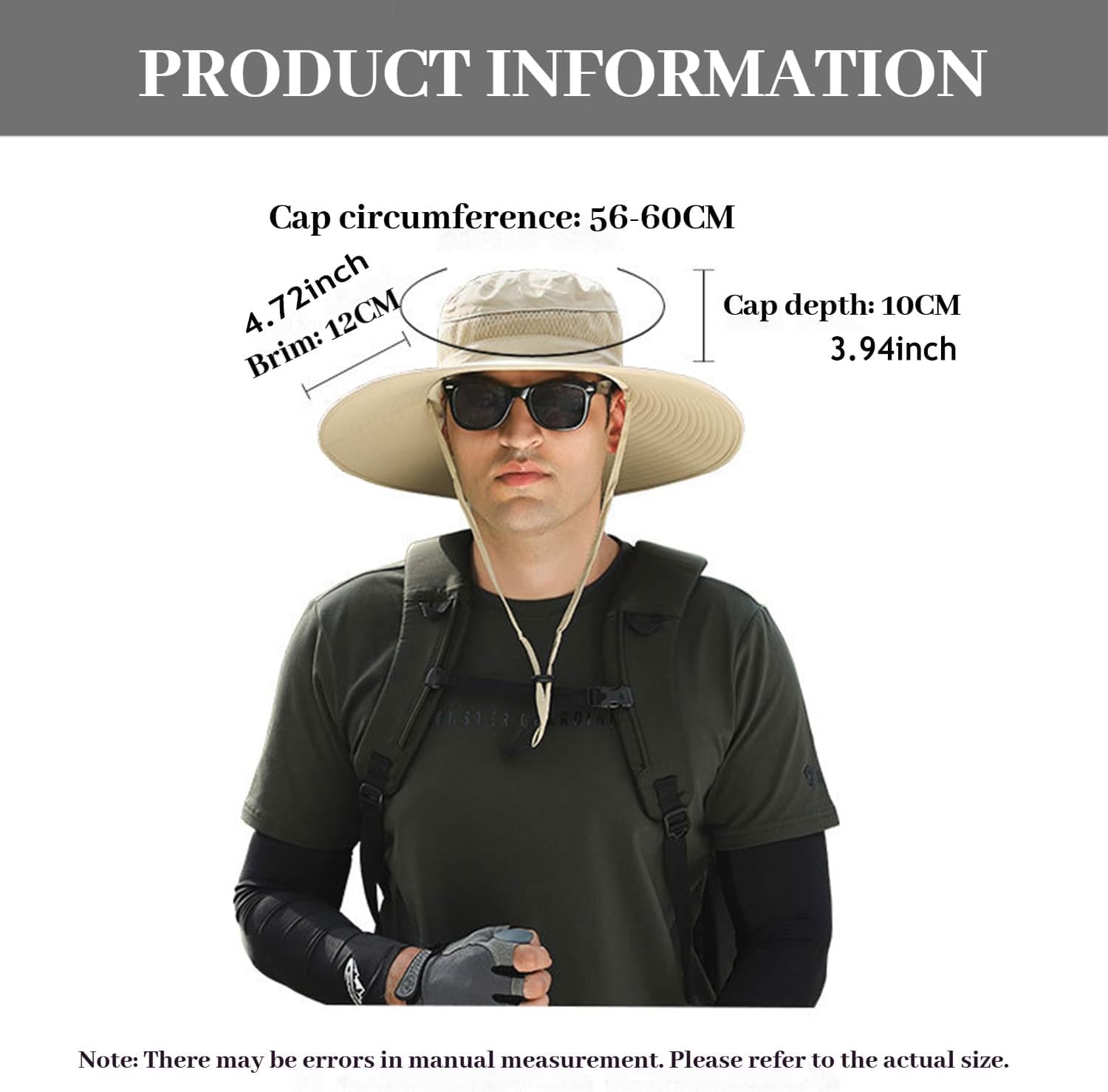 Solar Fan Hat, Wide Brim Sun Hat with 2 Solar Fan Large, USB UPF 50+ Fishing Cap with Fans Built in for Men Women - Image 7