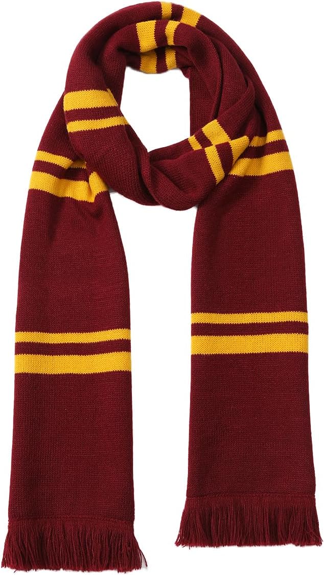 Guturris Knit Neck Scarf Magic College Styles Striped Winter Neckerchief Movie Character Cosplay Costume Accessory