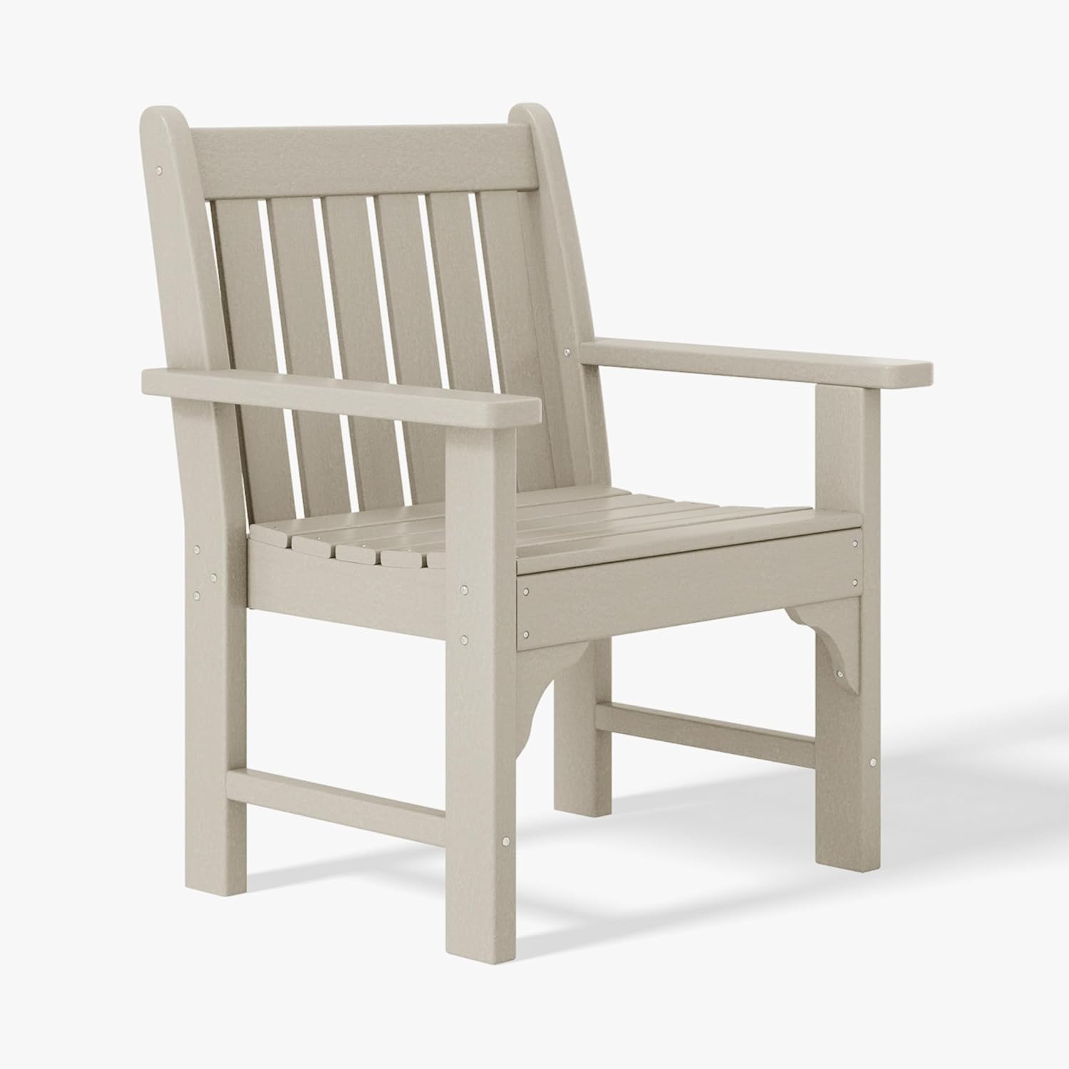WestinTrends Malibu Outdoor Patio HDPE Adirondack Dining Arm Chairs (Set of 4), Sand