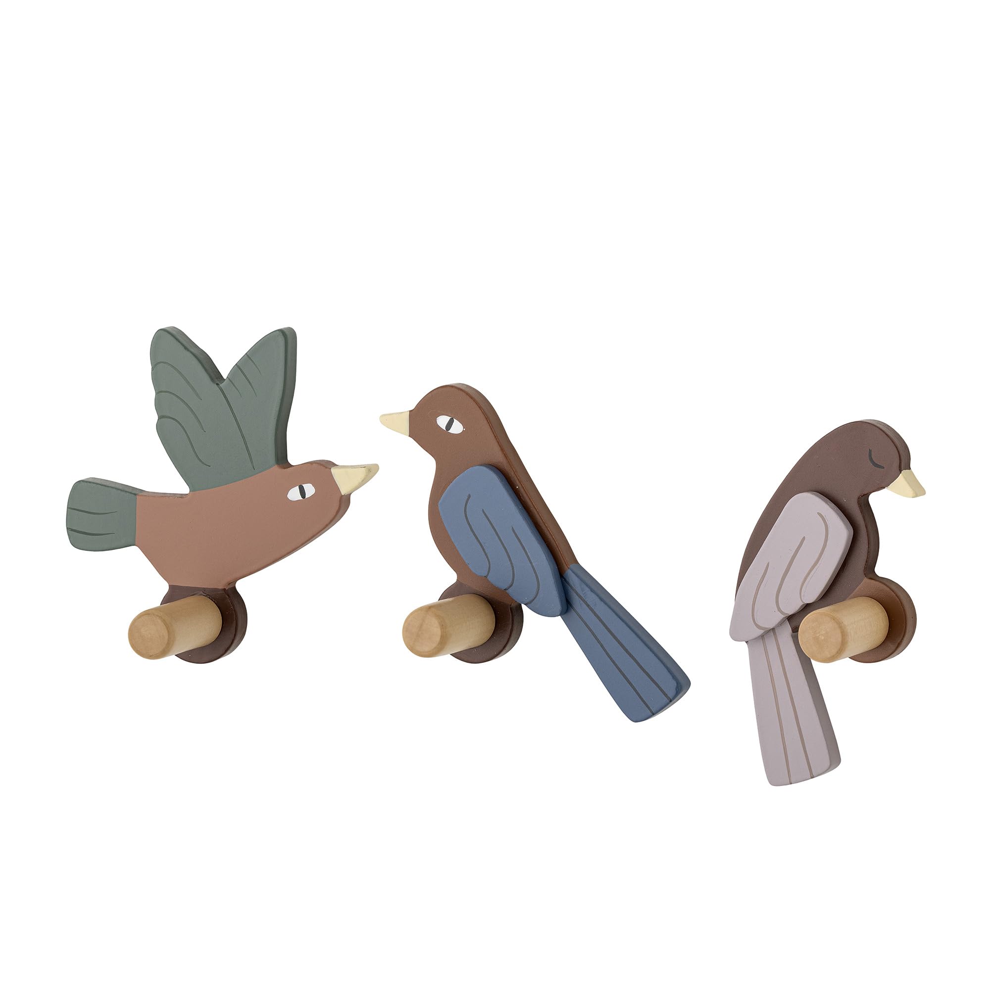 Bloomingville Mini – Lot de 3 crochets Lewi Bird (82054427)