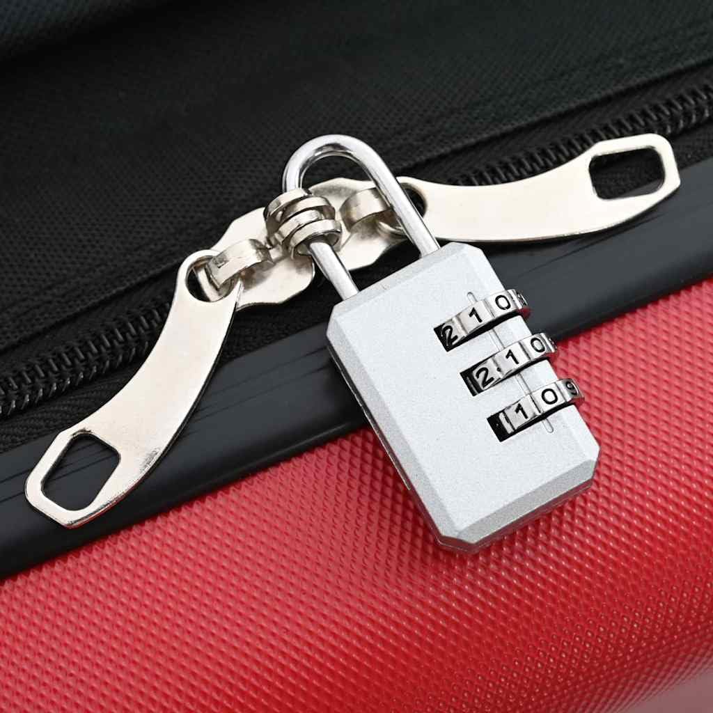 Koffer mit Schloss Rot ABS Kunststoff 50 x 30 x 76 cm Hartschale Trolley mit Spinner-Rädern und Griff, leicht, robust, TSA Schloss, ideal für Reise, Urlaub, Business und Kurztrip