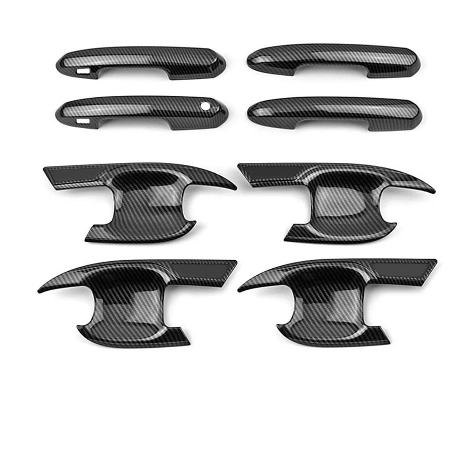SLIMES Car Trim Exterior Door Handles Bowl Cover Protection Sticker Accessories for Toyota for Highlander XU70 2020-2023 Protection(Carbon)