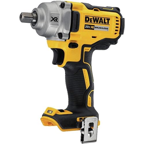 DEWALT 20V MAX XR Impact Wrench, Cordless, 1/2-Inch with Detent Pin Anvil, 330-lbs of Torque, 3,100 IPM, Bare Tool Only (DCF894B)