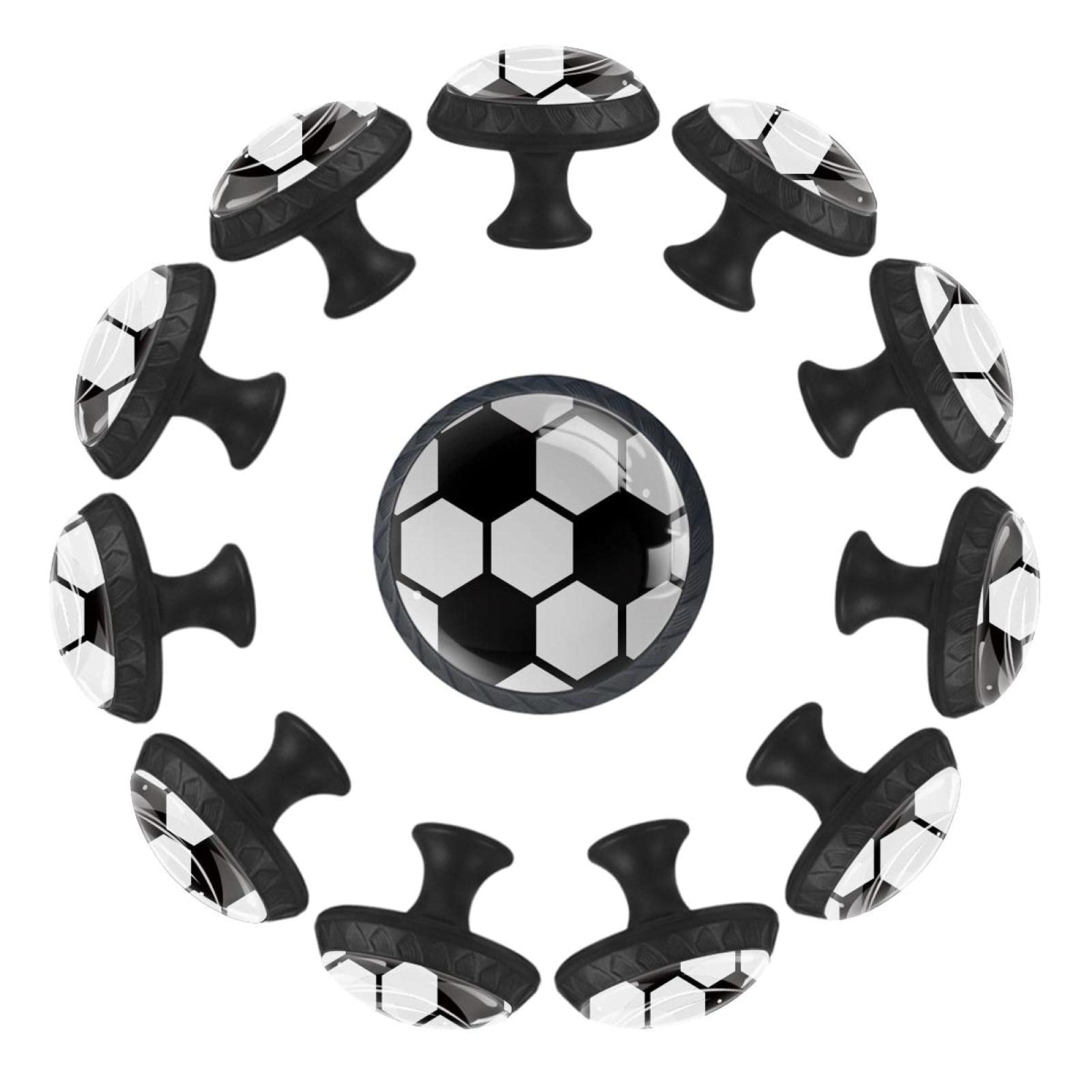 Boutons de tiroir football 35mm ronds pour remplacer poignée commode