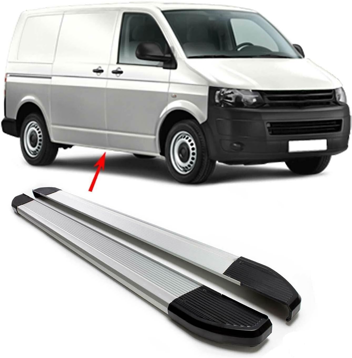 OMAC Trittbretter Seitenschweller Seitenschürze Kompatibel mit VW T5 ...