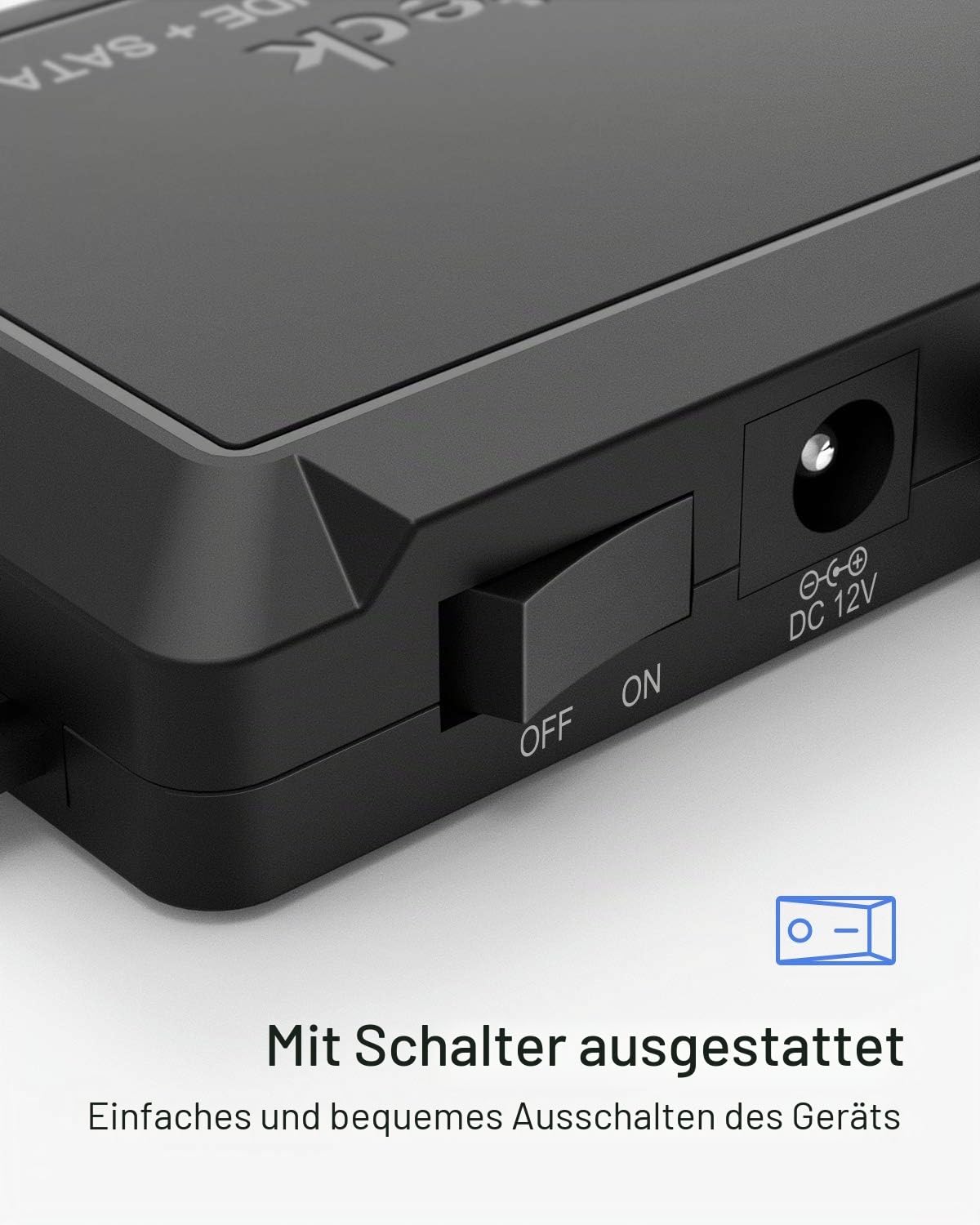 Inateck IDE SATA to USB 3.0 Adapter für 2.5/3.5 Zoll HDD/SSD Festplatten, mit 12V/2A Stromversorgung, SA03001