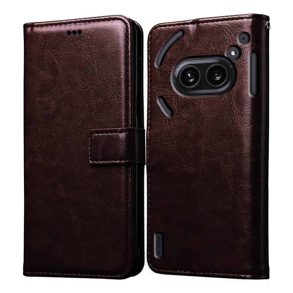 Amazon Brand- Solimo Flip for Nothing Phone (2a) 5G (Leather_Coffee) (B0CXX75PQ6) Amazon Price History, Amazon Price Tracker
